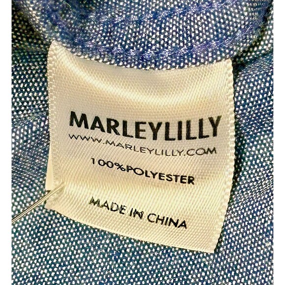 Marley Lilly Women's Button Down Tunic Chambray Large NWOT - Picture 6 of 12